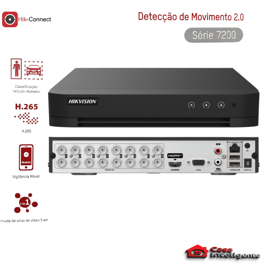 DVR 16 CANAIS HIKVISION IDS-7216HGHI-M1/CVBS