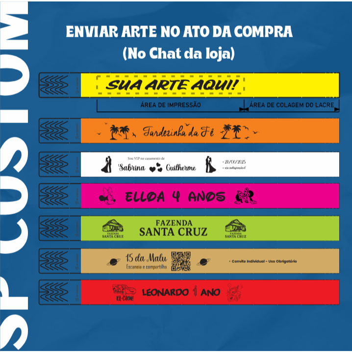 200 300 500 1000 Pulseira Personalizada de Identificação Evento Balada Festa Casamento Resistente em Oferta na Shopee