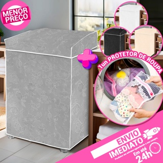 Capa P/ Máquina de Lavar Couronil Floral Abertura Superior Consul Electrolux Brastemp Incluso Saco P em Oferta na Shopee