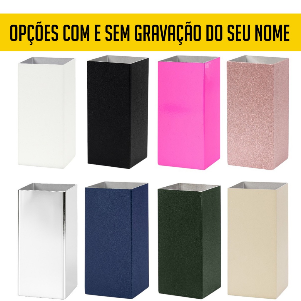 Copo Terere Tereré Quadrado 100% Inox Tereré 250ml Diversas Cores em Oferta na Shopee