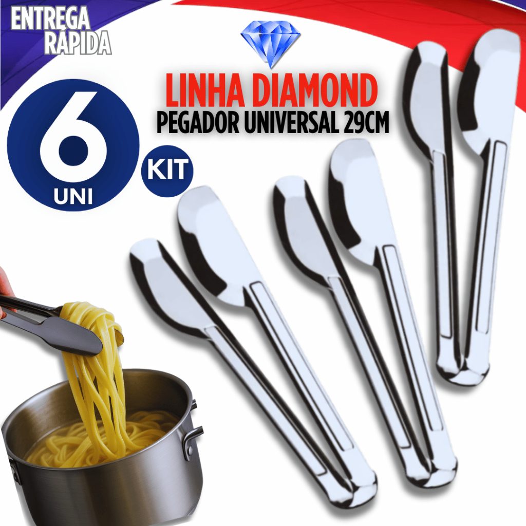 Kit 6 Pegador Universal Em Aço Inox Multiuso Resistencia e Durabilidade Variáveis Utilidades