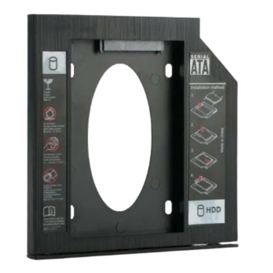 Adaptador Caddy 9.5mm Exbom, Para Segundo HD Ou Ssd 2.5" Sata