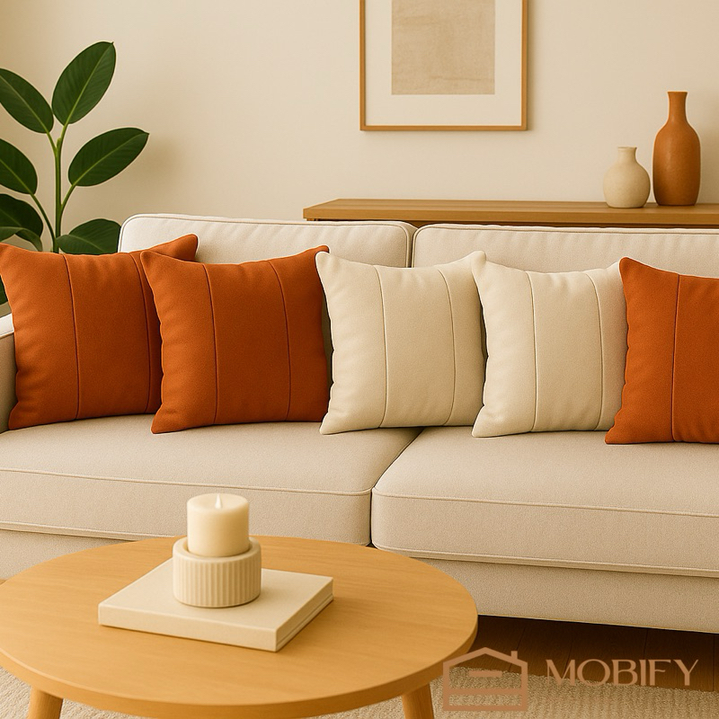 Kit Almofadas Cheia em Suede Decorativas Ziper Invisivel varias cores