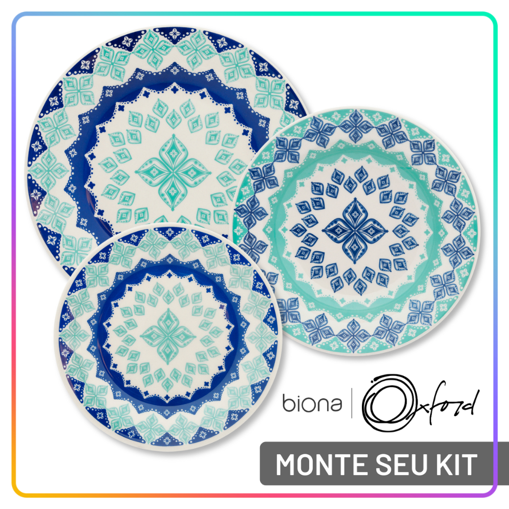 Aparelho de Jantar Oxford Lola Jogo de Pratos Rasos, Fundos e Sobremesa Cerâmica com Opções de Kit em Oferta na Shopee