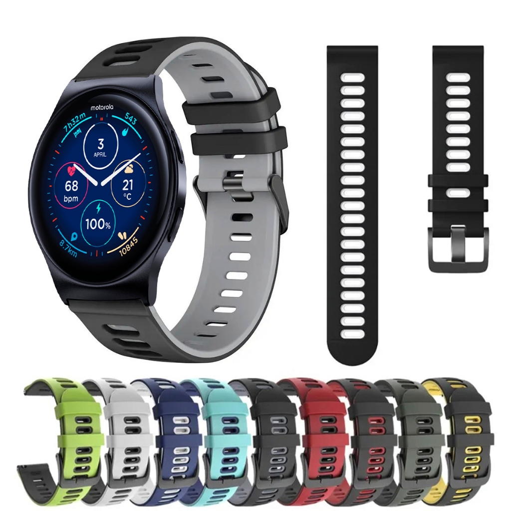 Pulseira 22mm de silicone SPORT para Smartwatch Moto Watch 120