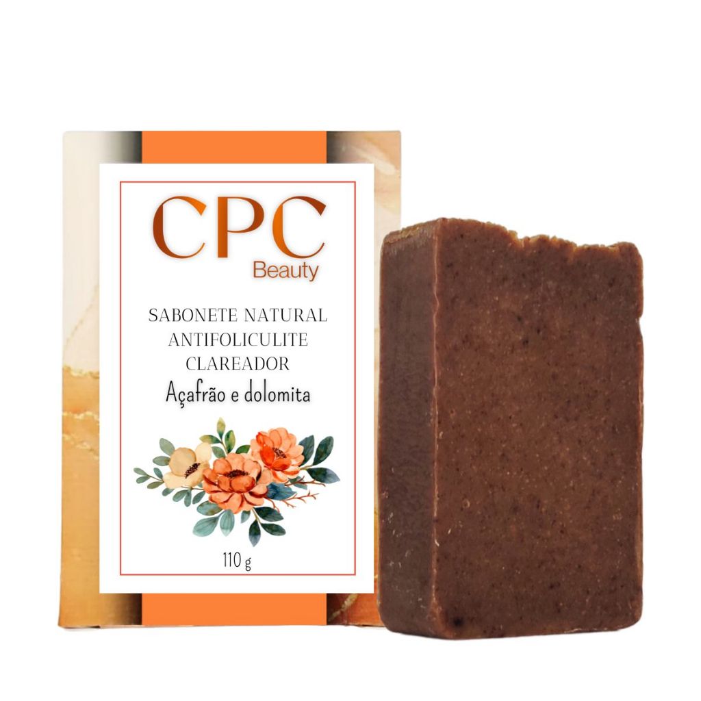 Sabonete Natural Depilatório e Anti Foliculite com Açafrão e Dolomita CPC Beauty