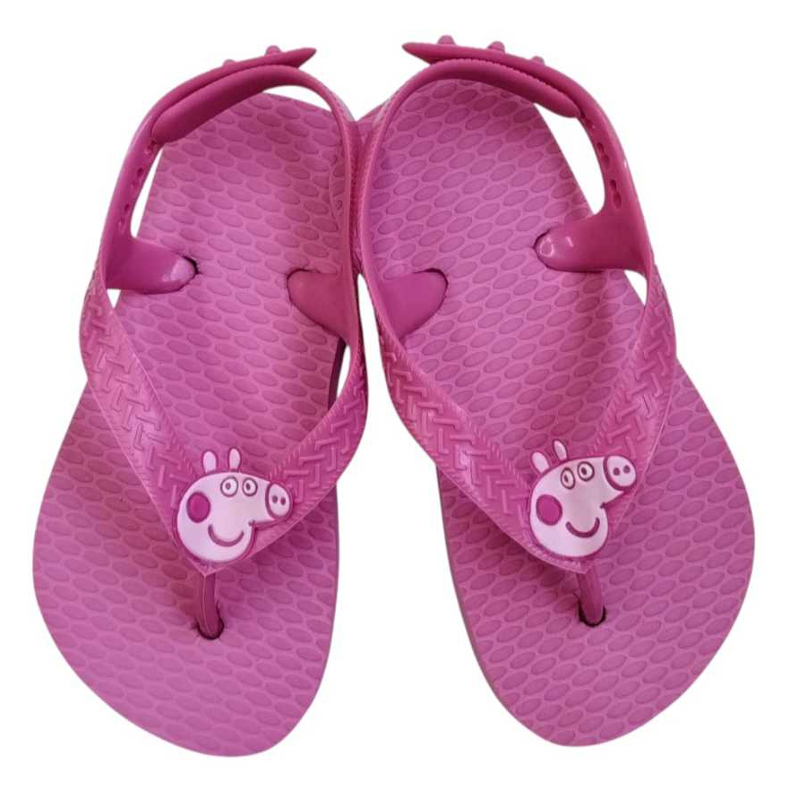 Chinelo Baby e Infantil Rosa da Peppa Pig Desenho De dedo Sandália Kids Menina