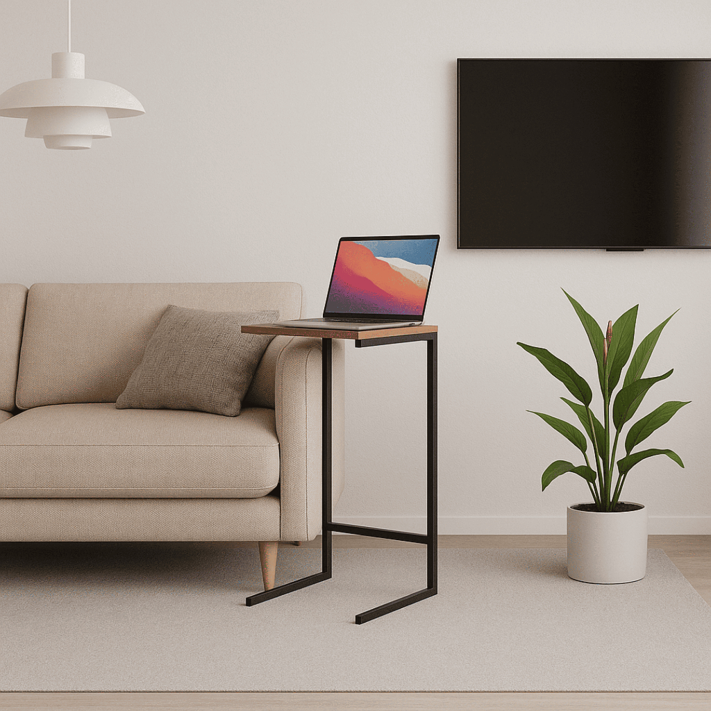 Mesa Lateral Apoio Para Notebook Suporte Sofá Mesinha Home Office - Varias Cores - Decore ...