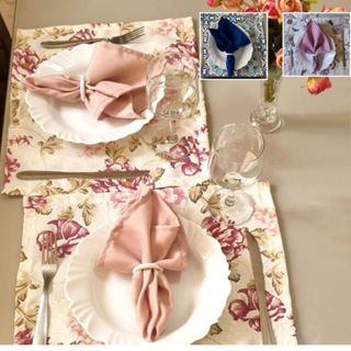 Jogo Americano de Mesa Posta para 8 lugares com 8 Guardanapos 8 Americano 8 Porta Guardanapo em Oferta na Shopee