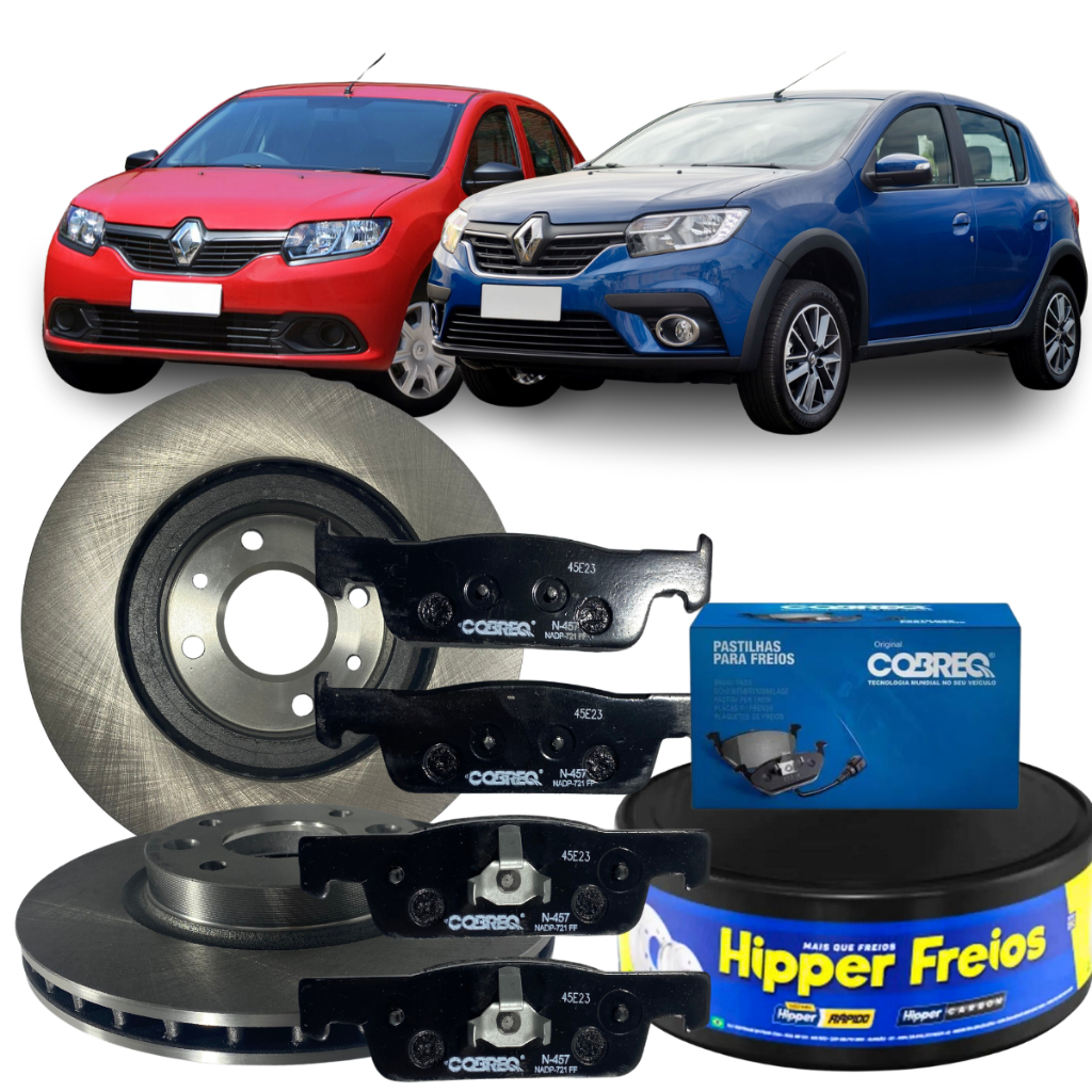 Kit Disco Freio Dianteiro + Pastilha Sandero Logan - Spare Parts and Accessories for Vehicles