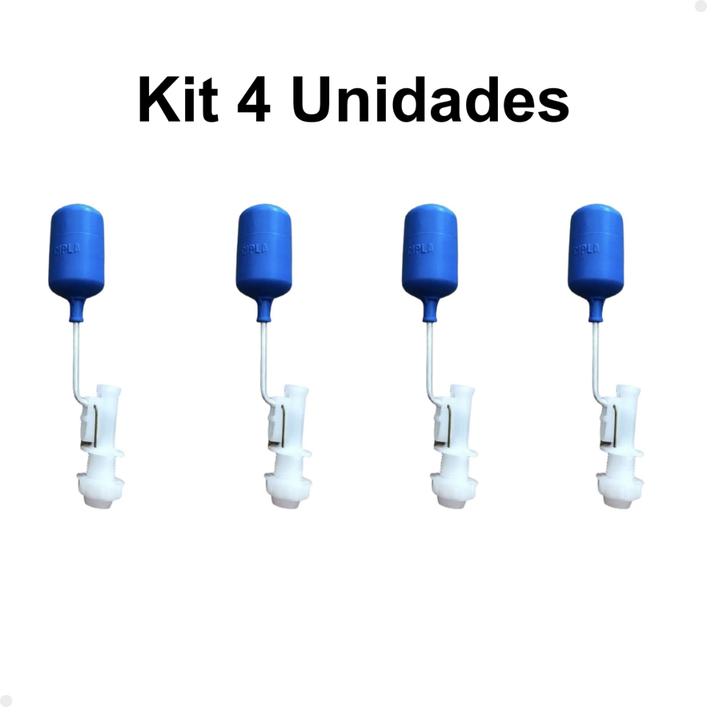 Kit 4 Torneira Boia Bebedouro e caixa Pequena 1/2 Automática Pequenos Reservatórios
