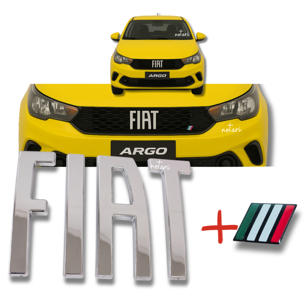 emblema fiat argo cromado letreiro e brinde 2020 2021 2022
