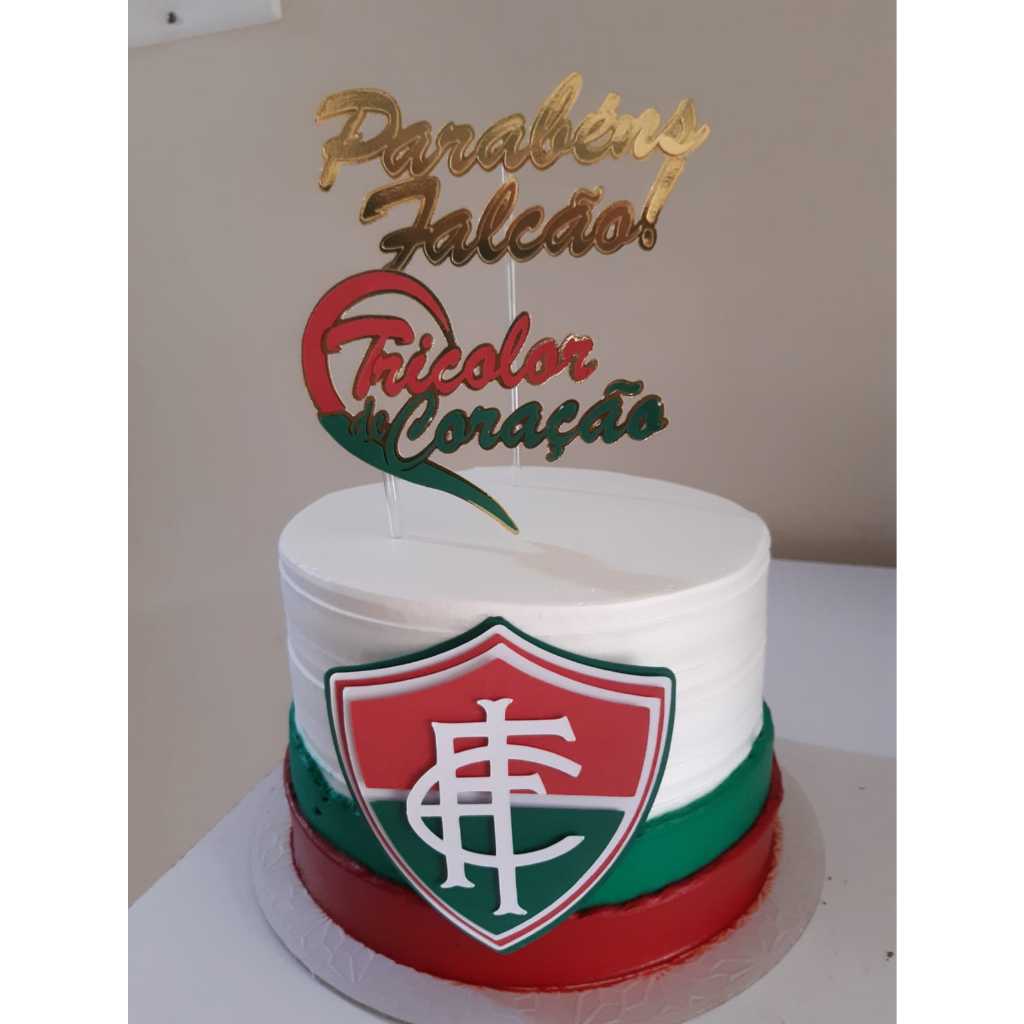 Topo de Bolo Fluminense 3D/Topper de Bolo Fluminense 3D/Topo Fluminense 3D/Topper Fluminense 3D