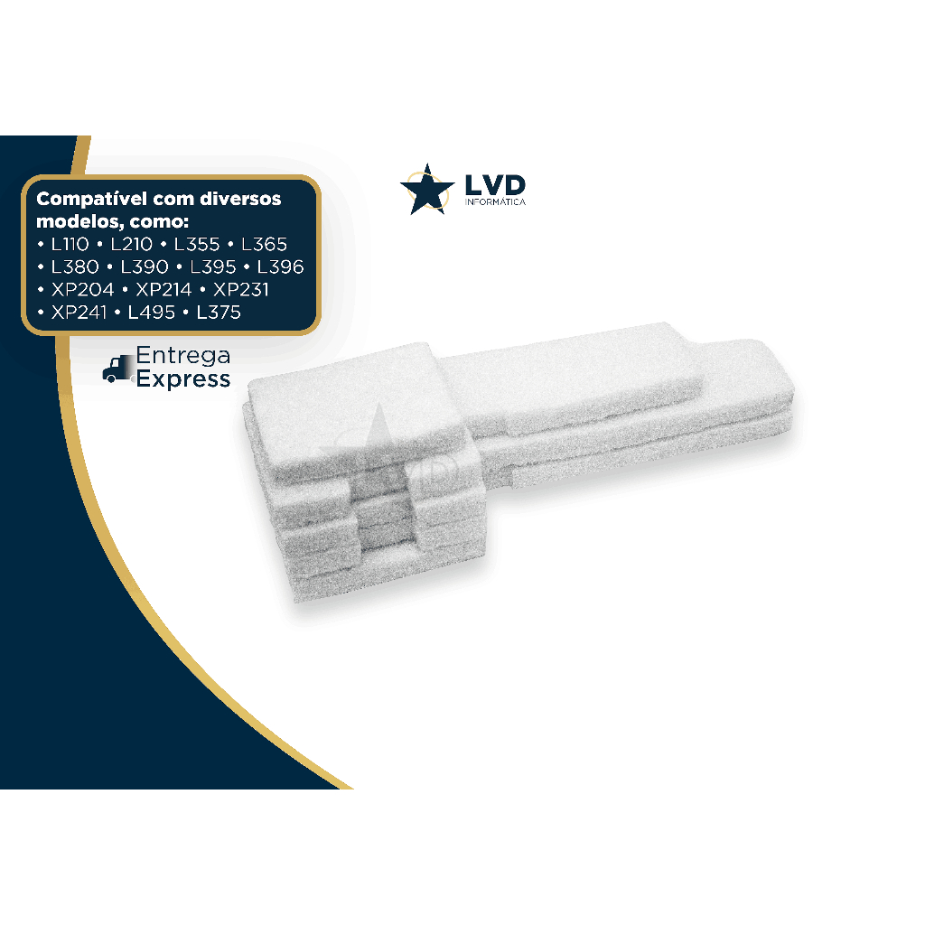 Almofada Esponja Feltro Epson L355 L365 L380 L395 L495 (SEM CAIXA, SOMENTE O FELTRO) em Oferta na Shopee