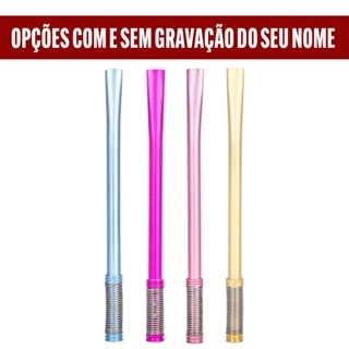 Bomba para Tereré Bojo Mola Anodizado Cores + Escova de Limpeza Personalize em Oferta na Shopee