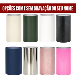 Copo Cuia Tereré Redondo Inox 310ml Cores Personalize