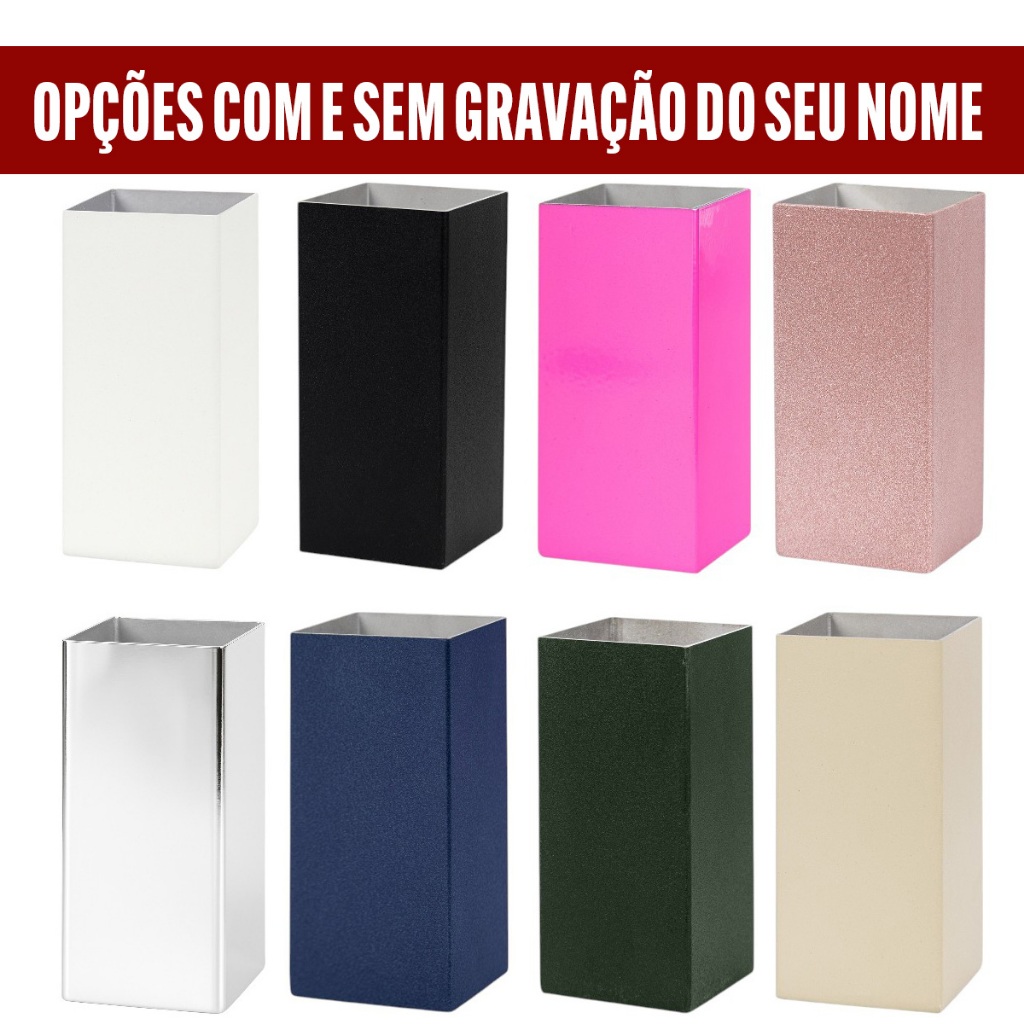 Copo Terere Tereré Quadrado 100% Inox Tereré 250ml Personalize Cores em Oferta na Shopee