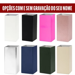 Copo Terere Tereré Quadrado 100% Inox Tereré 250ml Personalize Cores