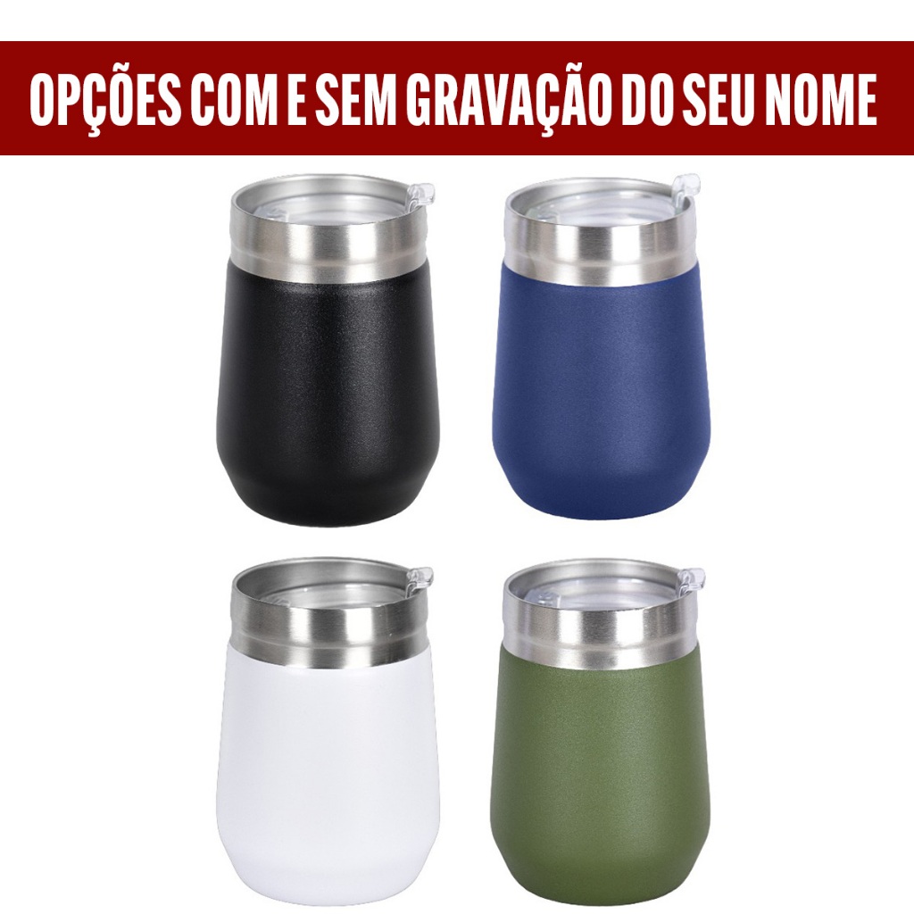 Copo Térmico Cuia Bloom para Tereré Wisky Caipirinha Chá Café 320ml Com Tampa Cores Personilize em Oferta na Shopee
