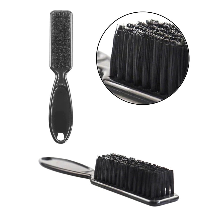 Kit Espanador Macio Bolinha + Escovinha de Disfarce Preta Profissional Barbeiro Cabelo — imagem 2 de 2