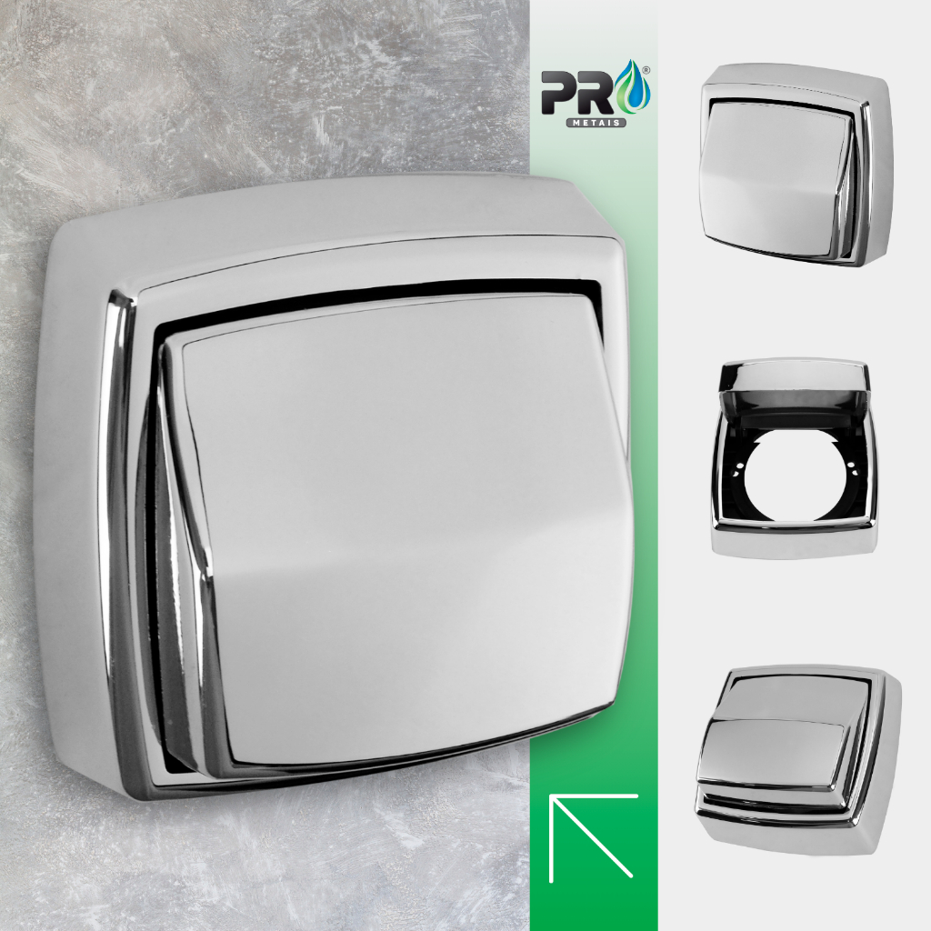 Acabamento Para Valvula De Descarga Padrão Hydra Max Deca Cromado Abs Luxo Cód. 5010