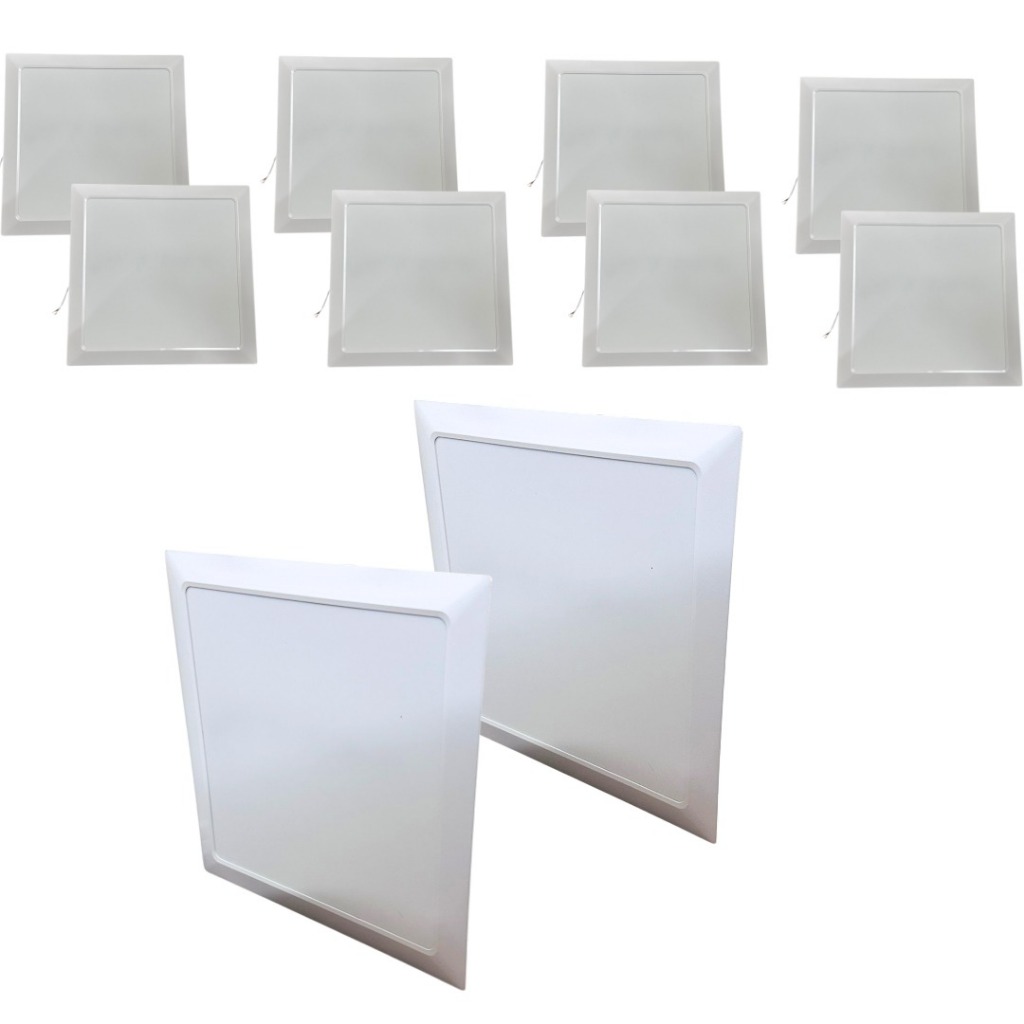 Kit 10 Painel Led 36w Embutir 40x40 Branco Frio 127/220v