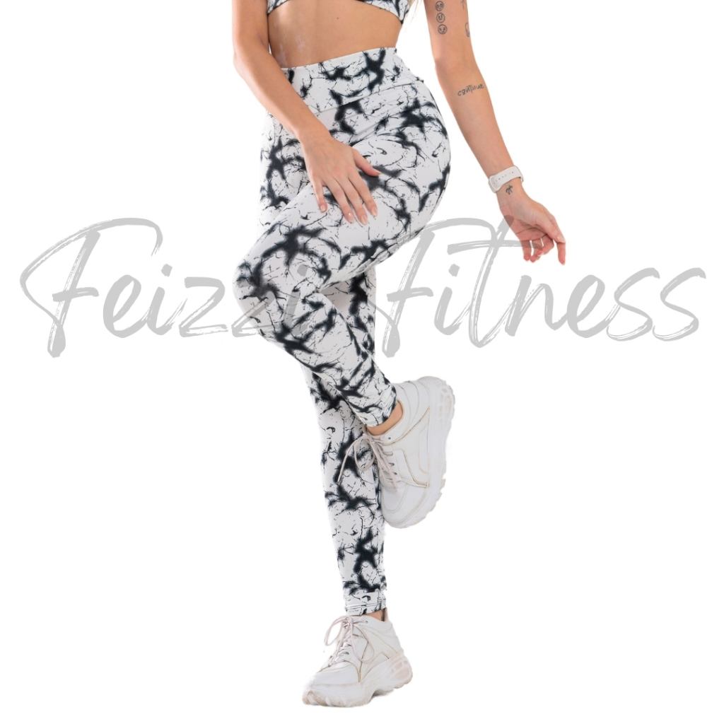 Calça Legging Degrade Tye Die Feminina Leg para Academia Ginastica Caminhada