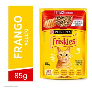 Ração Úmida Sachê Purina Friskies Frango ao Molho para Gatos Adultos - 15 UN