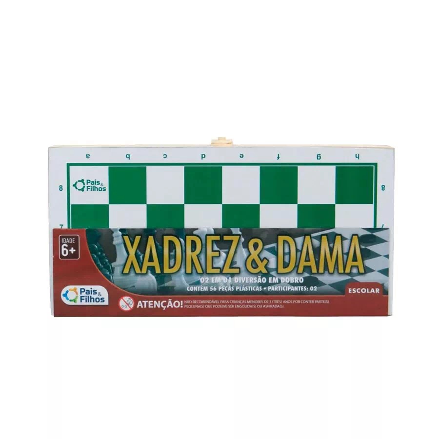 Jogo Estojo De Madeira Xadrez E Dama - Pais&Filhos 2908