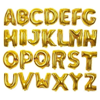 Balão Letra Alfabeto 1 METRO Dourado Prata Gigante Decoração Festas Aniversários em Oferta na Shopee