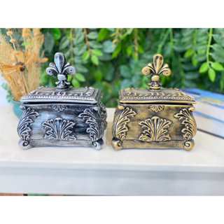 PORTA OBJETO DECORAÇÃO ELEGANTE PRATA ENVELHECIDO E DOURADO ENVELHECIDO em Oferta na Shopee