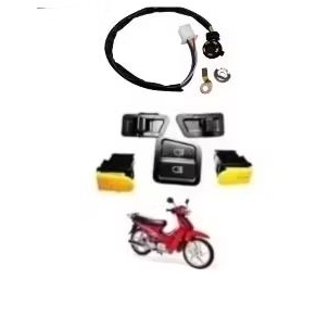 5 botões Shineray Phoenix 50 Gold  sensor indicador marcha pisca buzina farol alto baixo luz partida