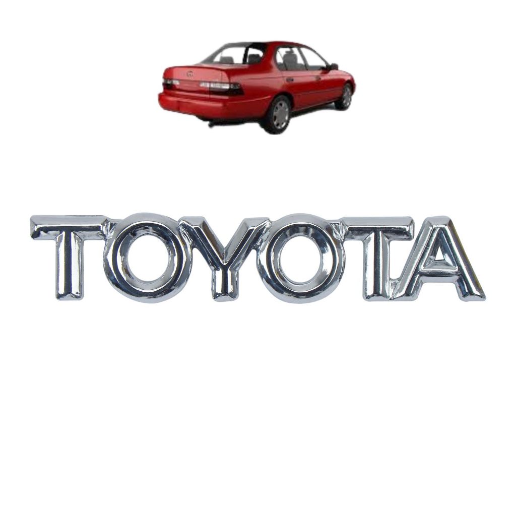 Emblema letreiro TOYOTA – Carros Toyota 93/02 - Cromado em Oferta na Shopee