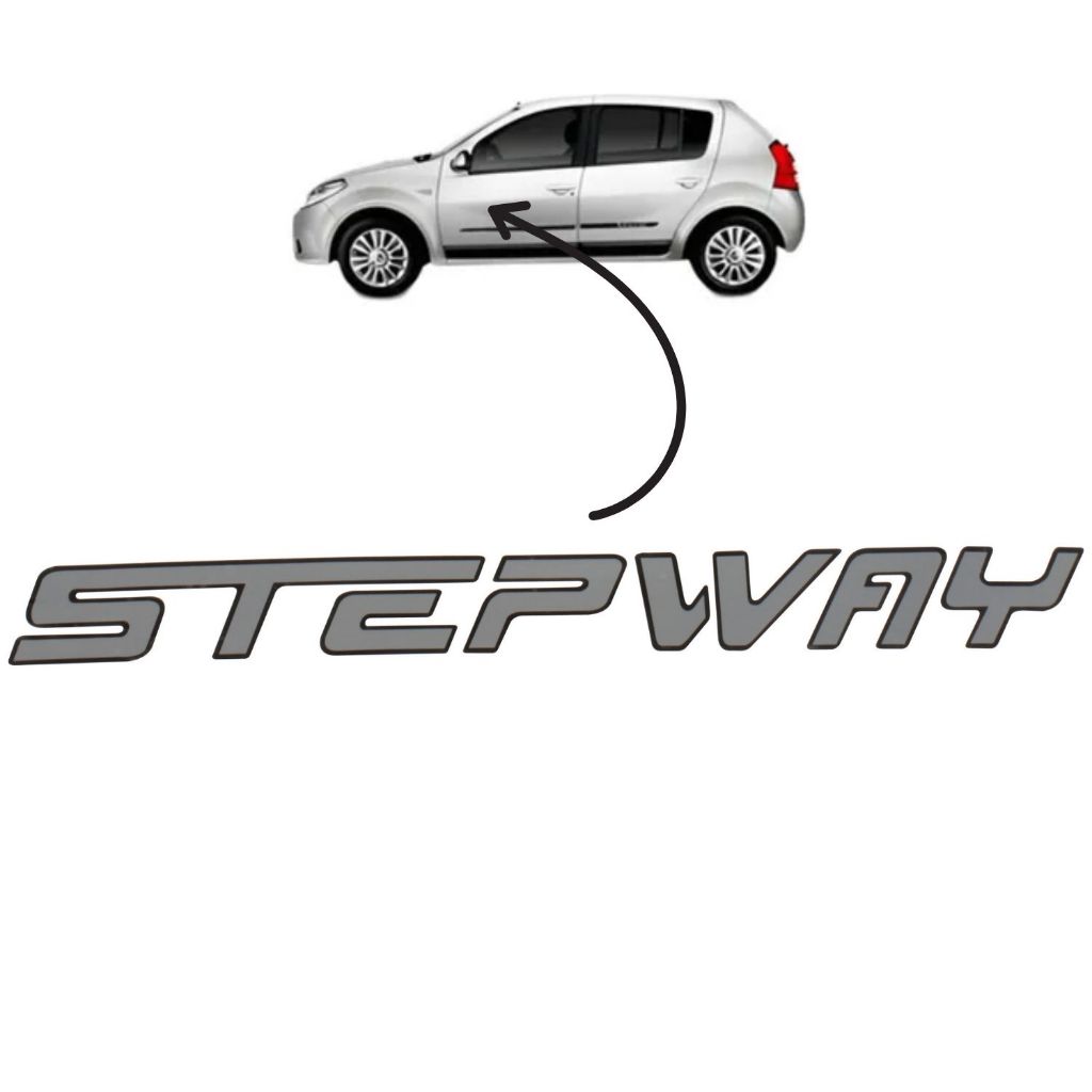 Emblema adesivo lateral STEPWAY – Sandero 2011 a 2013 em Oferta na Shopee