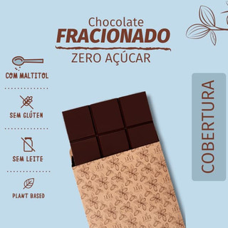 Chocolate Fracionado Meio Amargo Zero Açúcar 1kg Java — Vegano, Zero Lactose, Sem Leite, Sem Soja, Sem Glúten