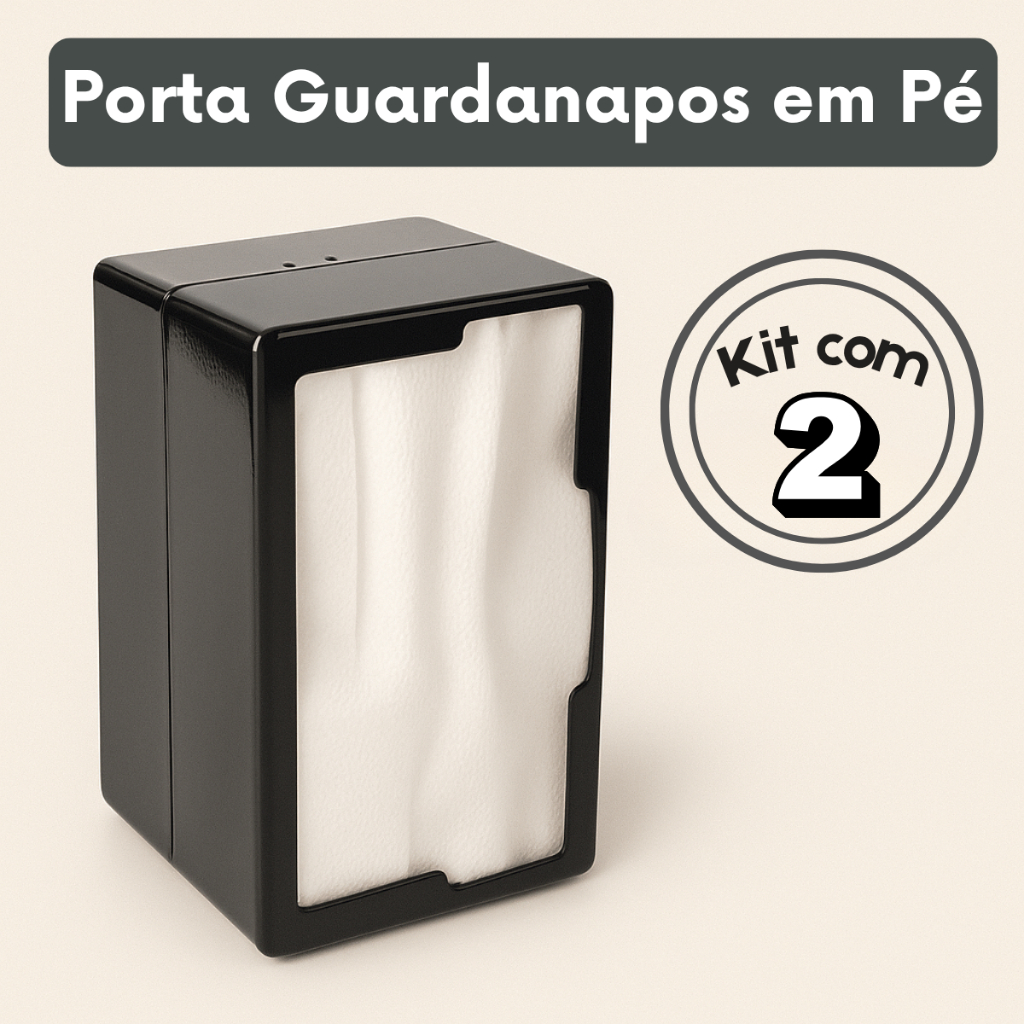 Kit 2 Porta Guardanapo Em Pé Bar Restaurante Lanchonete Padaria Pizzaria Resistente Prático Preto Compacto em Oferta na Shopee
