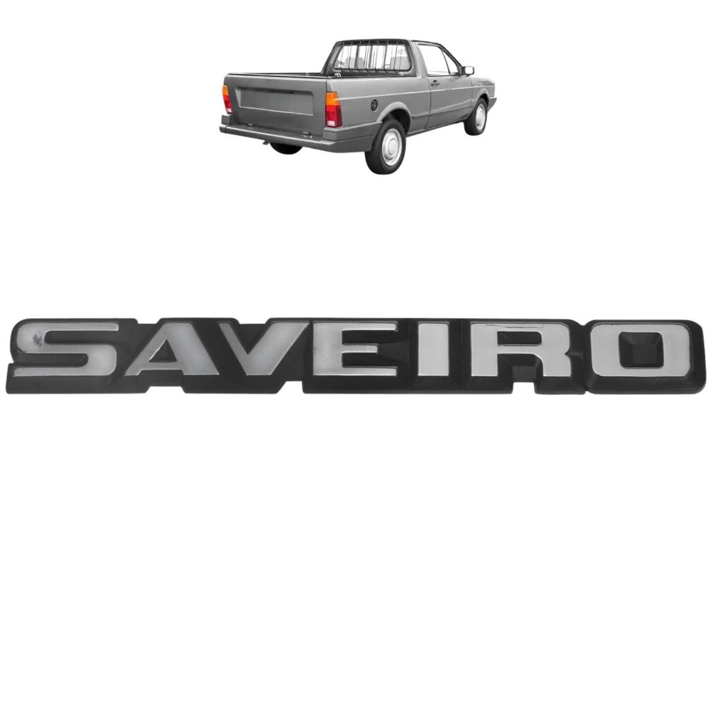 Emblema letreiro SAVEIRO – Saveiro até 1990 em Oferta na Shopee