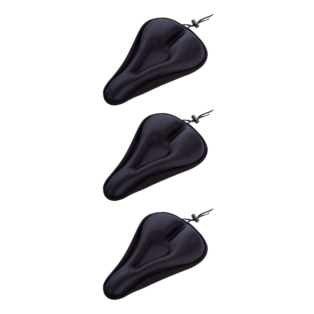 3x Capas Banco Gel Bicicleta Selim Confortável Anatômico Bmx Spinning Bike Ajustável