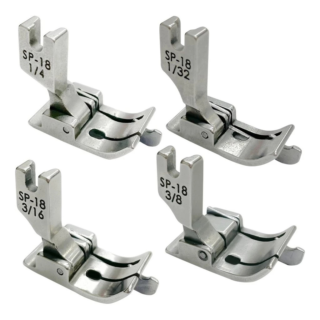 Kit 4 Calcador Pesponto Com Guia Reta Industrial SP18 - Kit com 4 Peças