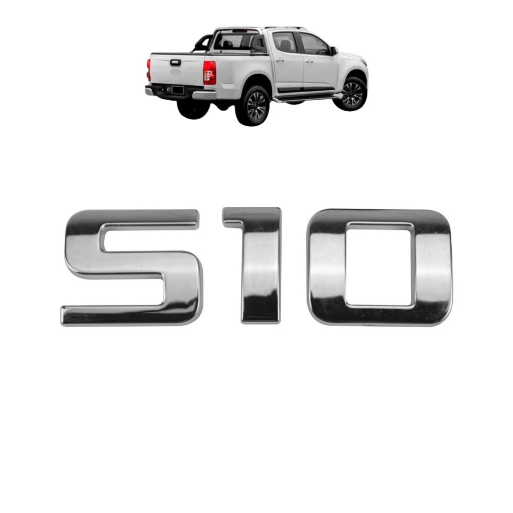 Emblema adesivo S10 pequeno – S10 2012 a 2016 – Cromado ou Preto em Oferta na Shopee