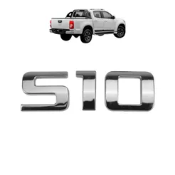 Emblema Adesivo S10 Pequeno S10 2012 a 2016 Cromado ou Preto