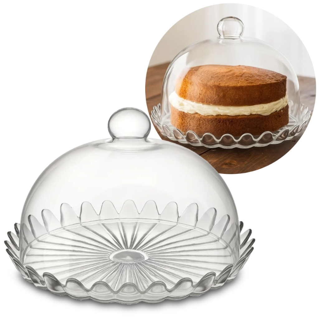 Boleira De Vidro Transparente Pétalas de Jasmin Queijeira Vitazza