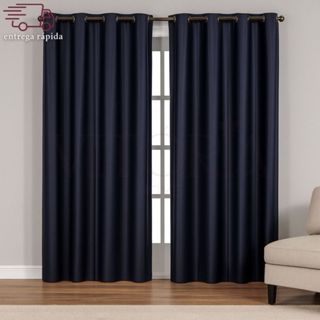 Cortina Blackout PVC 2,80 m x 2,30 m Preto Black em Oferta na Shopee