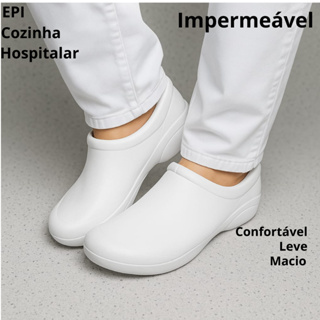 Sapato Enfermeira Fechado Enfermagem Profissional Uniforme Cozinha Babuche Confortável em Oferta na Shopee