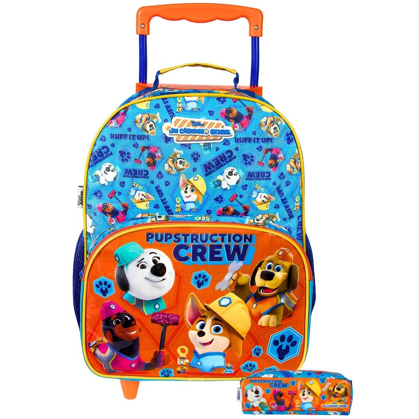 Kit Escolar Cãozinho Genial Mochila Rodinha + Estojo Oficial