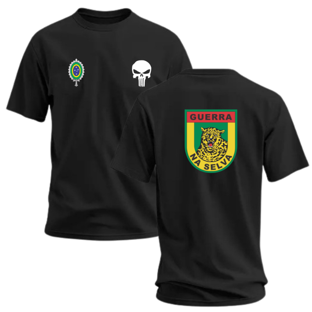 Camiseta/Camisa Original Combatente Selva Exercito Masculina 100% Algodão Fio 30.1 em Oferta na Shopee