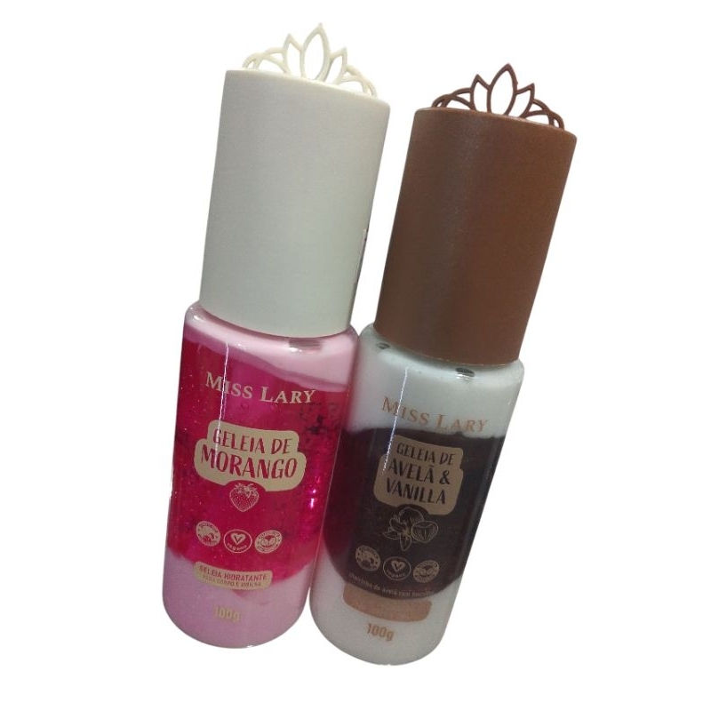 GELEIA DE MORANGO HIDRATANTE PARA CORPO E VIRILHA 100g MORANGO E AVELÃ COM VANILLA