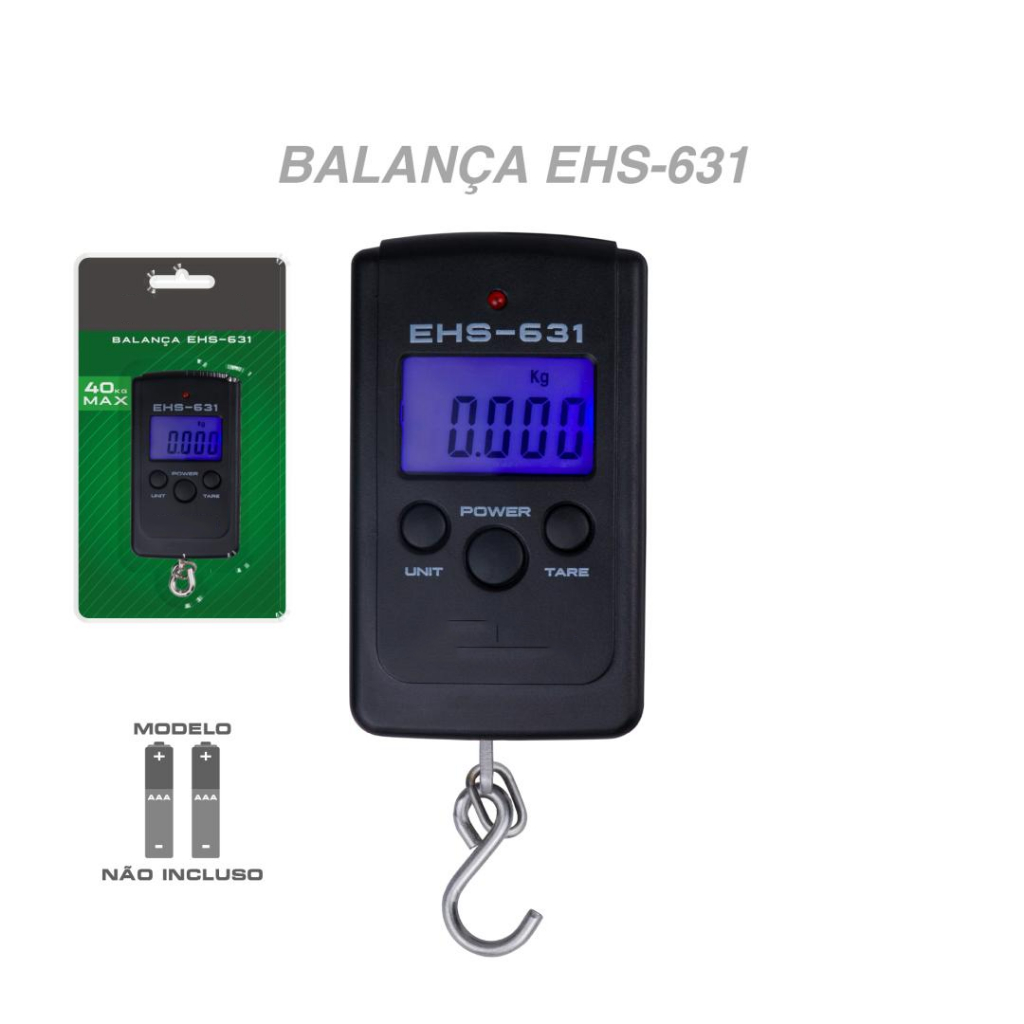 Balança de Pesca Digital Compacta Max. 40K Maruri EHS-631
