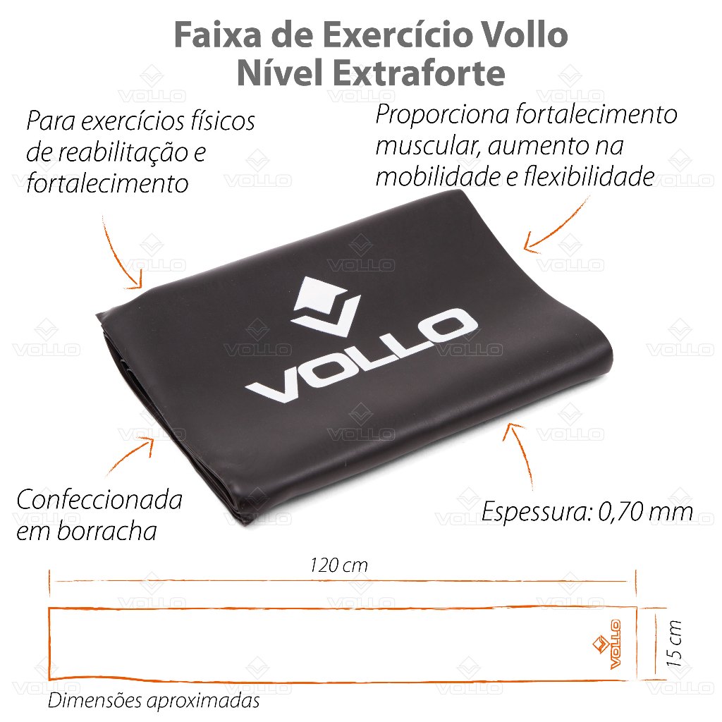 Faixa Elástica Nível Extraforte 0,70mm Vollo