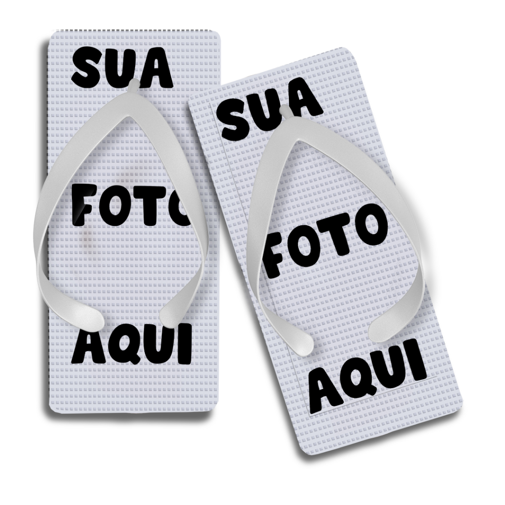 Chinelo Quadrado Personalizado com sua foto em Oferta na Shopee